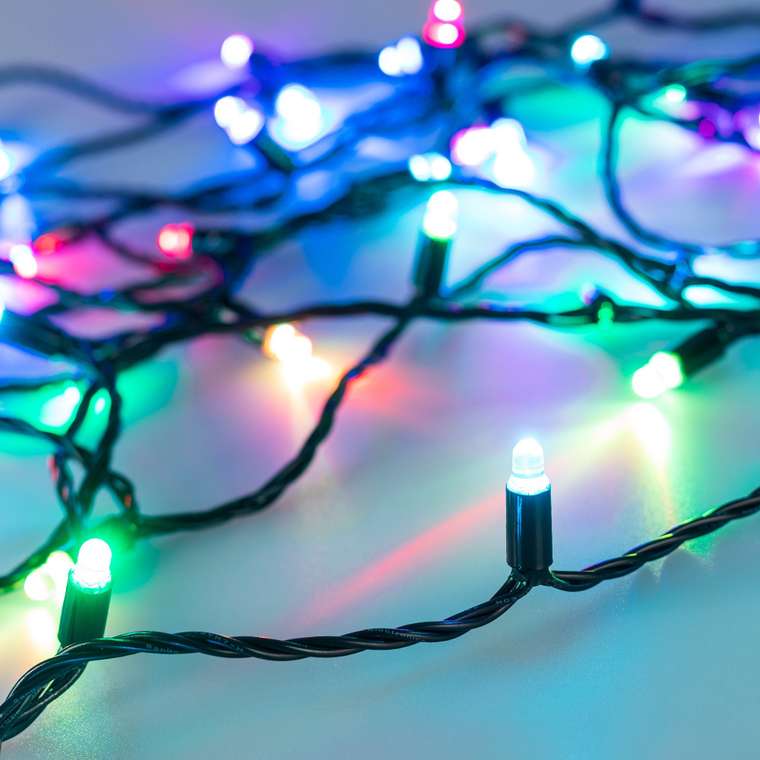 Светодиодная гирлянда ARD-STRING-CLASSIC-9000-BLACK-60LED-LIVE RGB-SPI (12V, 40W) (Ardecoled, IP65) 031520