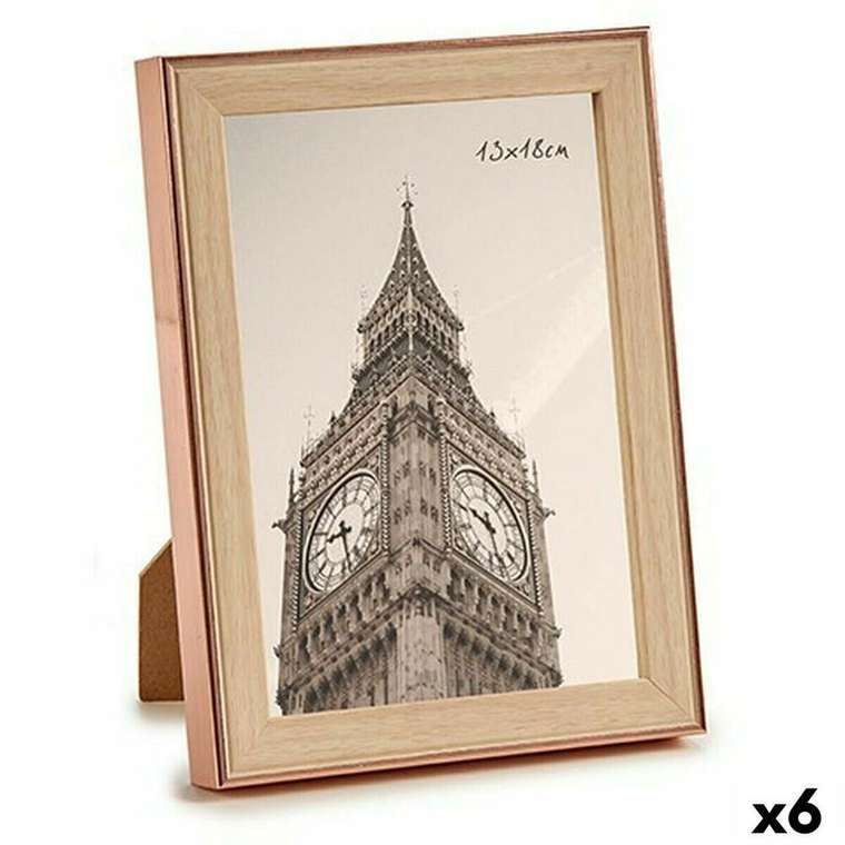 Фоторамка Коричневый Медь Пластик Cтекло (15,6 x 2 x 20,7 cm) (6 штук)