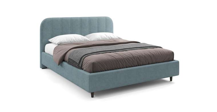 Кровать Агата 180x200 голубого цвета с подъемным механизмом