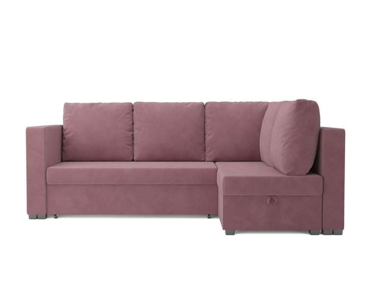 Угловой диван-кровать Мансберг пудрового цвета