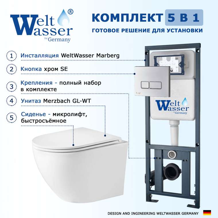 Комплект 3 в 1 инсталляция Marberg