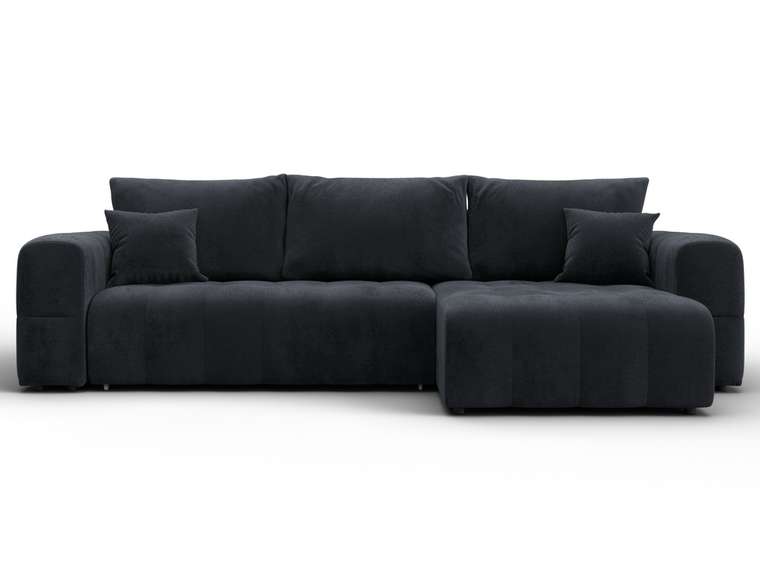 Угловой диван-кровать Лига-110 темно-серого цвета