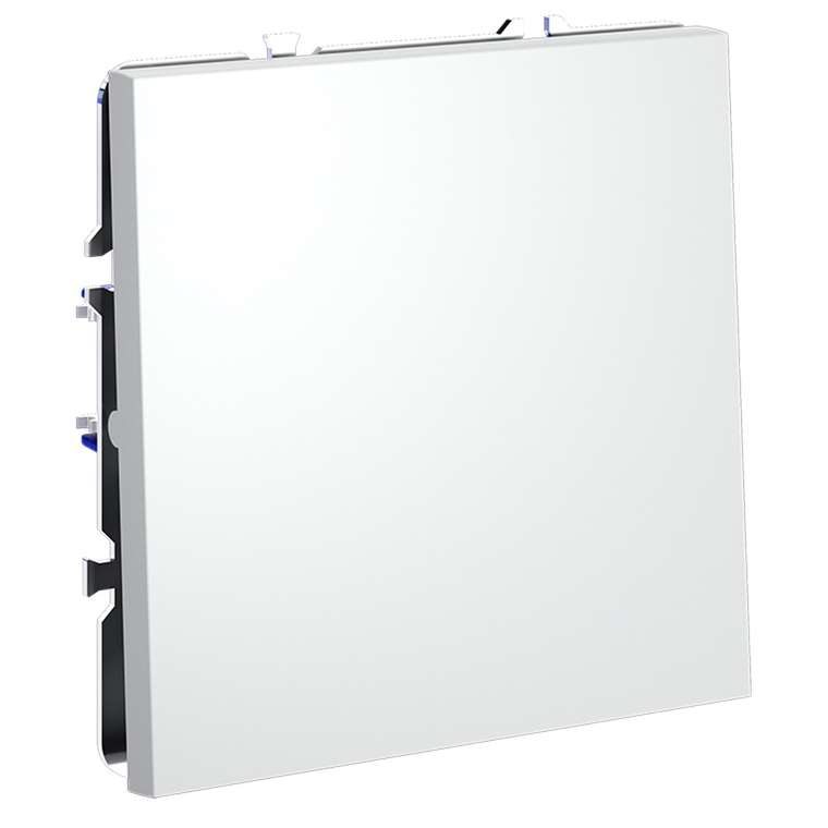 Выключатель с самовозвратом встраиваемый VOLTUM S70 одноклавишный 10А, (белый матовый)