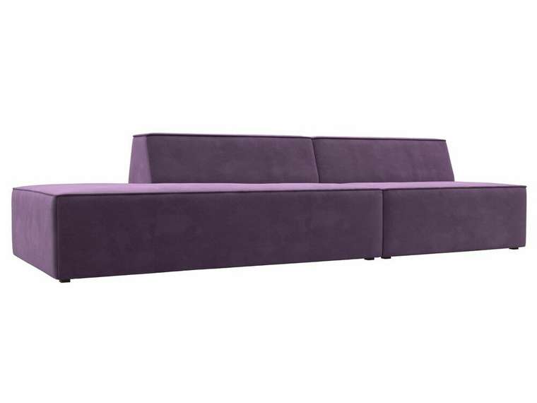 Прямой модульный диван Монс Модерн сиреневого цвета левый