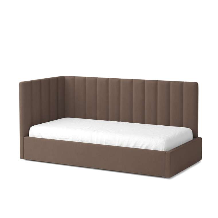 Кровать Меркурий-3 80х200 коричневого цвета с подъемным механизмом