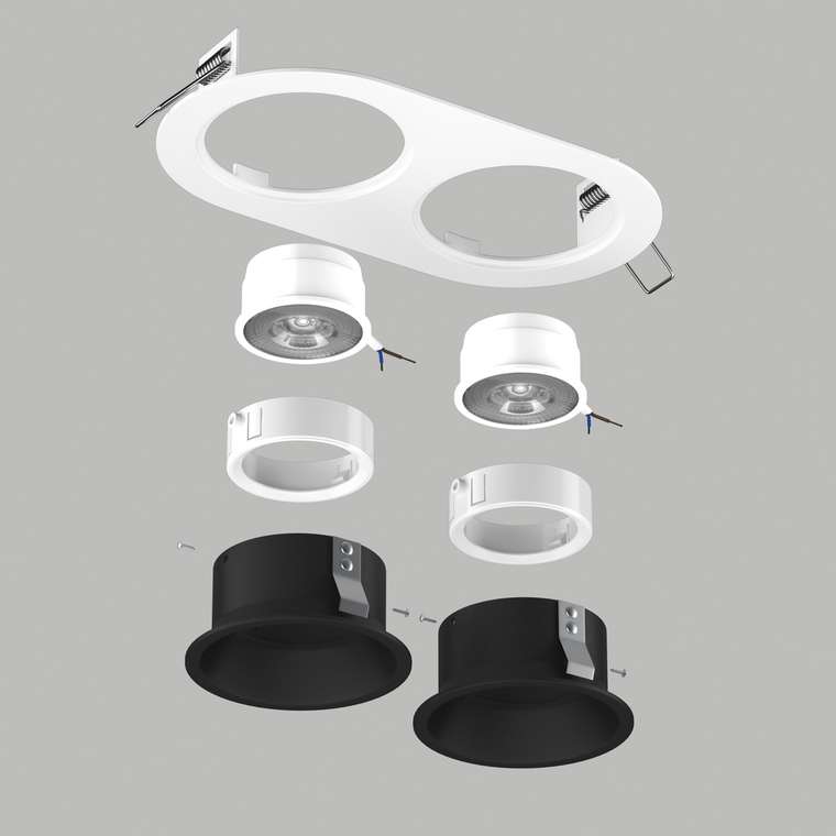 Светильник DOMINO ROUND  под LED модуль/лампу МR16 (214656+214607+214607+214006+214006)