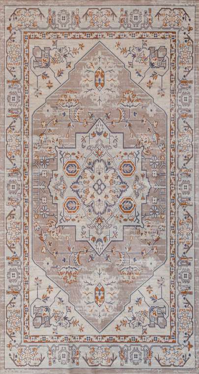 Ковер Silk myral 80x150 бежево-серого цвета