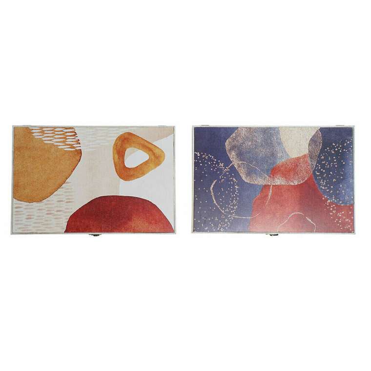 Шкаф для ключей Разноцветный Деревянный MDF 2 штук 46,5 x 6 x 31,5 cm