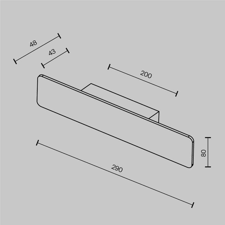 Настенный светильник (бра) Technical C80WL-10W3K-B Stela Wall
