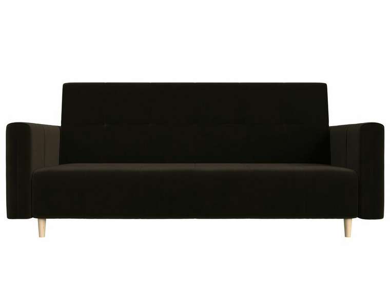 Прямой диван-кровать Вест коричневого цвета