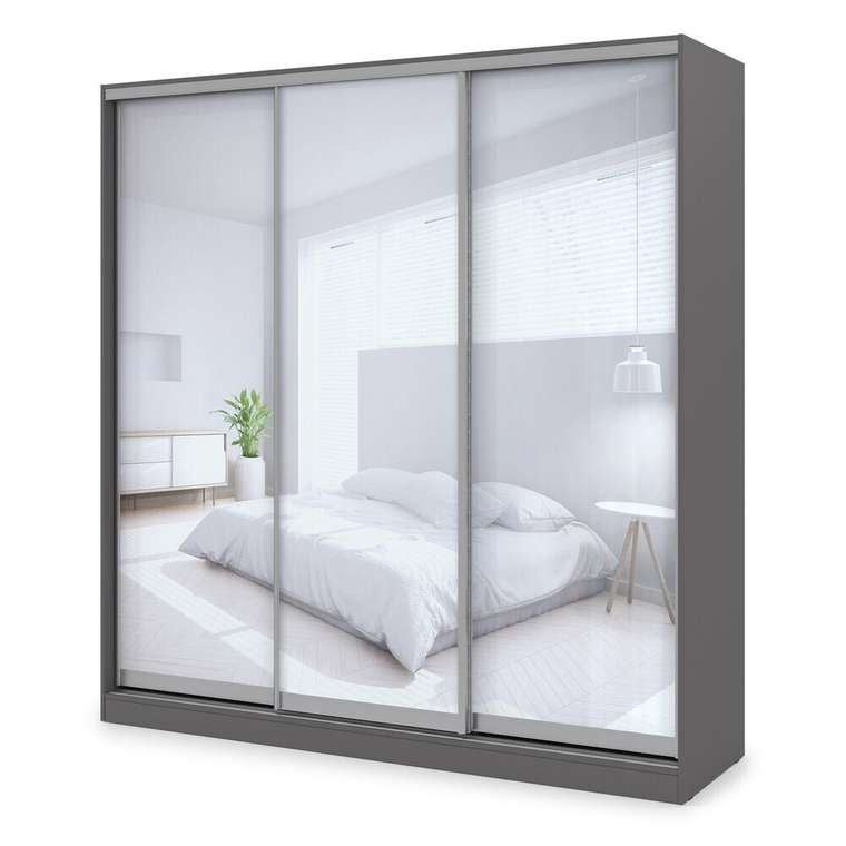 Шкаф-купе Comfort 21.3 темно-серого цвета