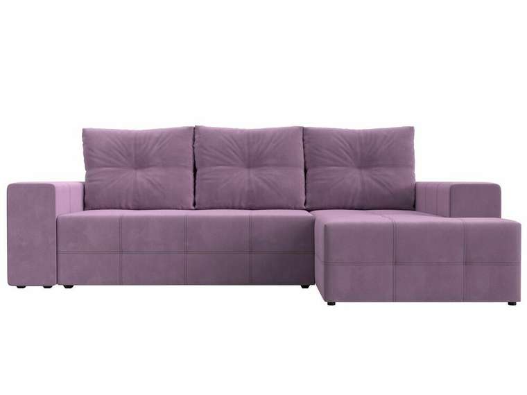 Угловой диван-кровать Перри сиреневого цвета правый угол