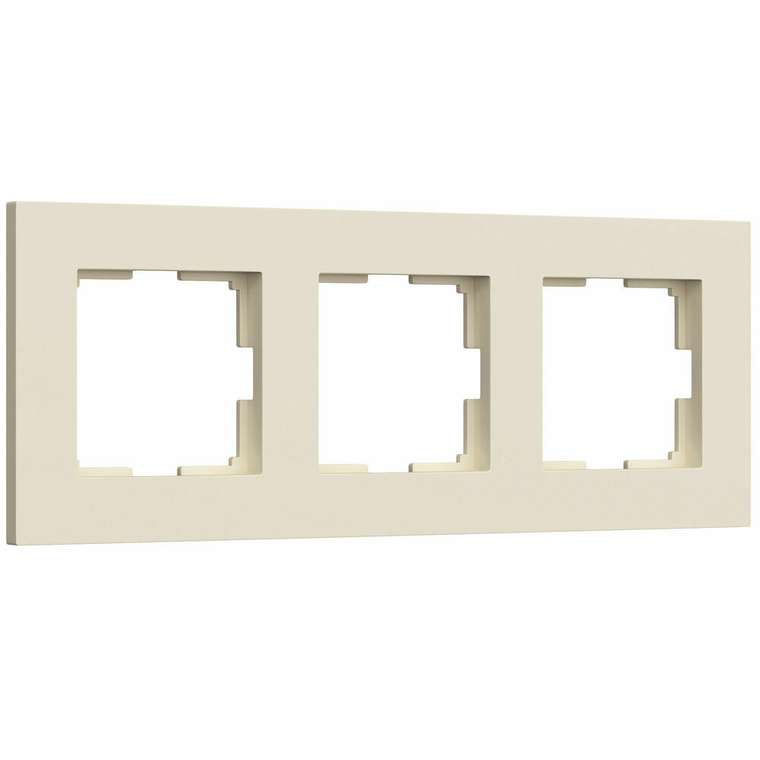 Рамка из пластика на 3 поста Slab айвори матовый W0032962
