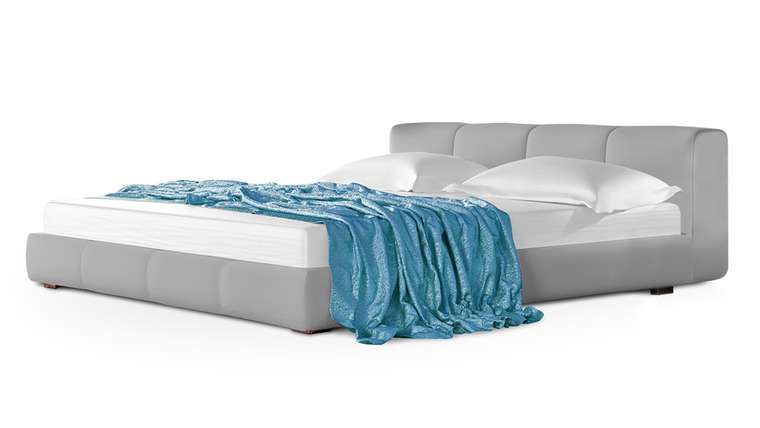 Кровать Митра 140х200 серого цвета