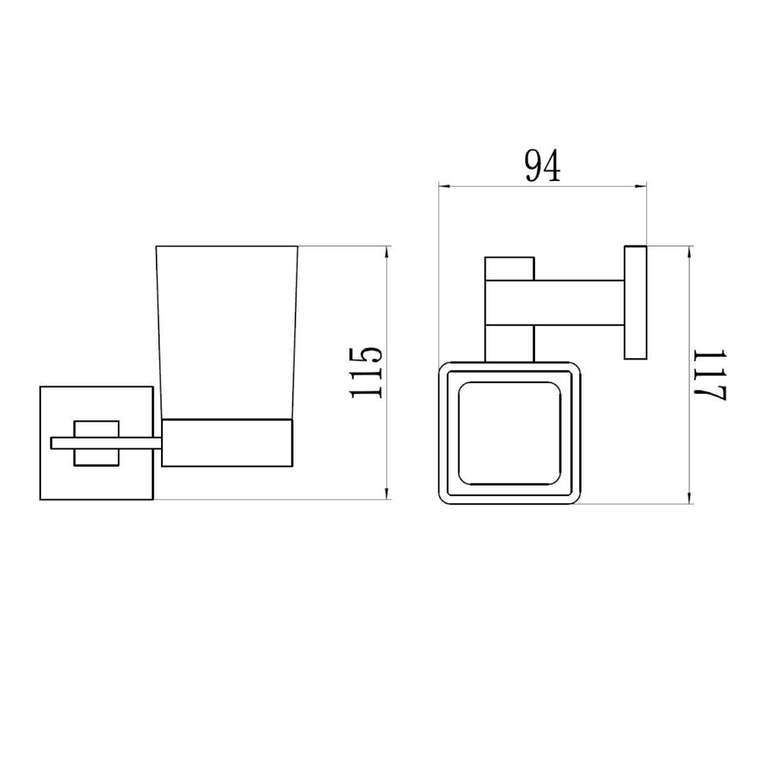 Стакан для ванной комнаты Savol S-06558H, черный