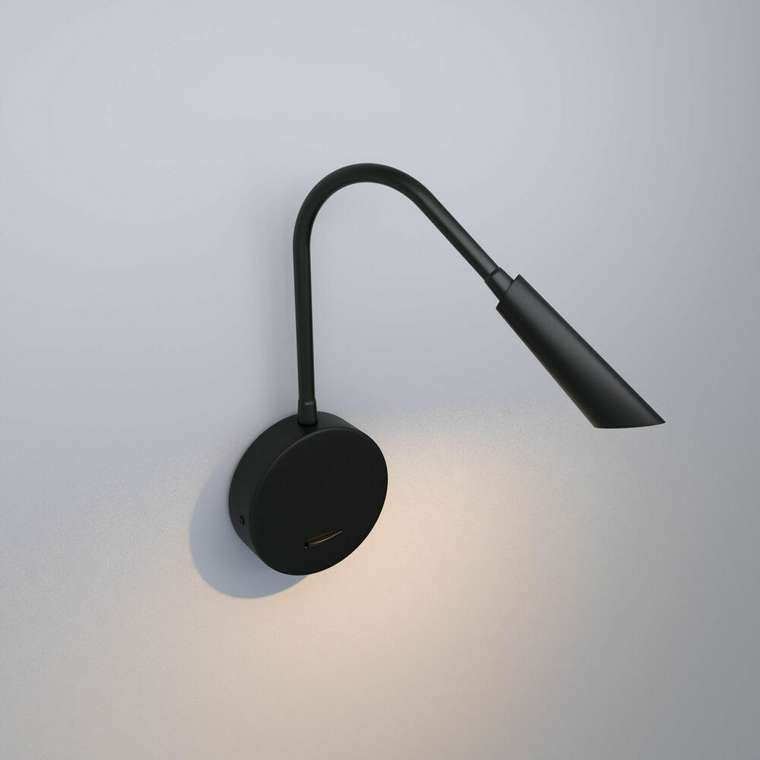 Настенный светодиодный светильник Stem черного цвета