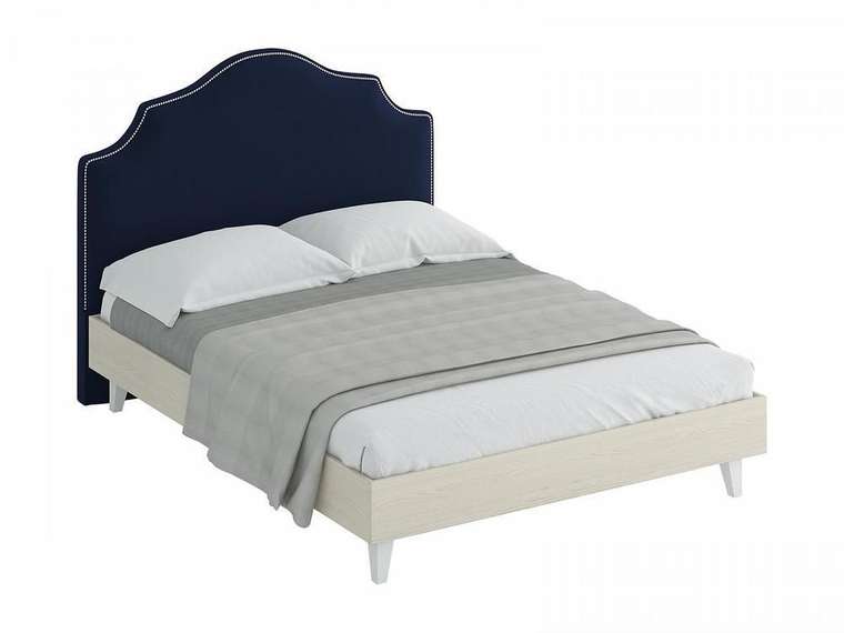 Кровать "Queen Victoria" с тёмно-синим изголовьем 160х200 см