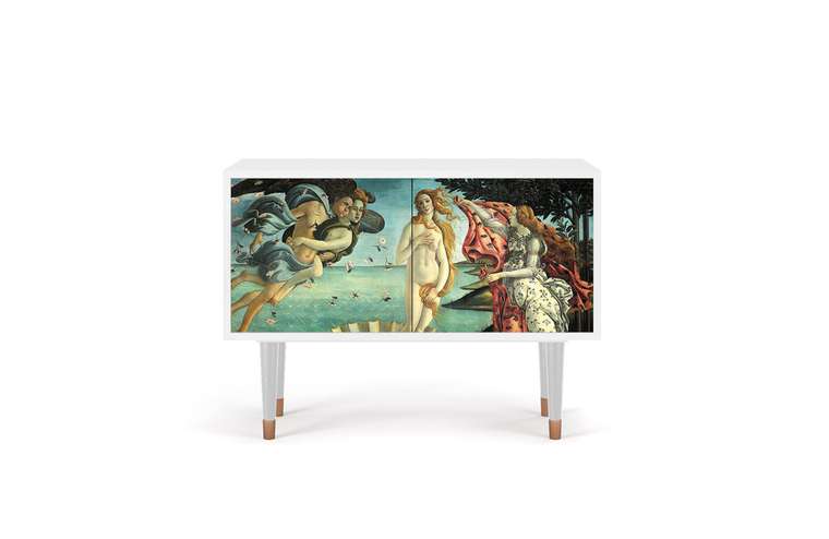Комод S1 The Birth of Venus by Botticelli с корпусом белого цвета