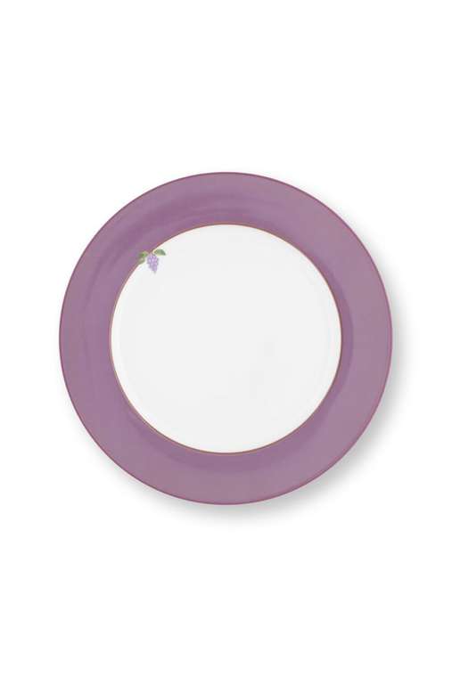 Набор из двух тарелок Lily&Lotus Uni Lilac 26 бело-розового цвета