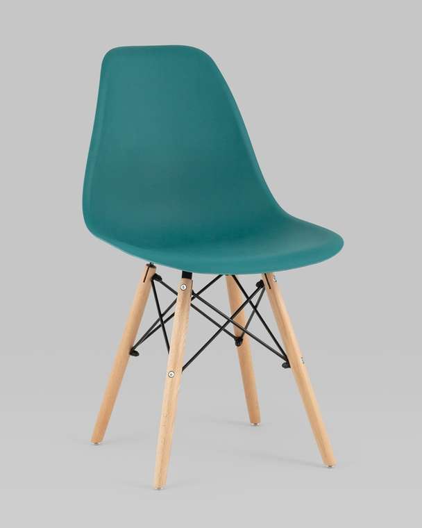 Стул Dsw Eames изумрудного цвета