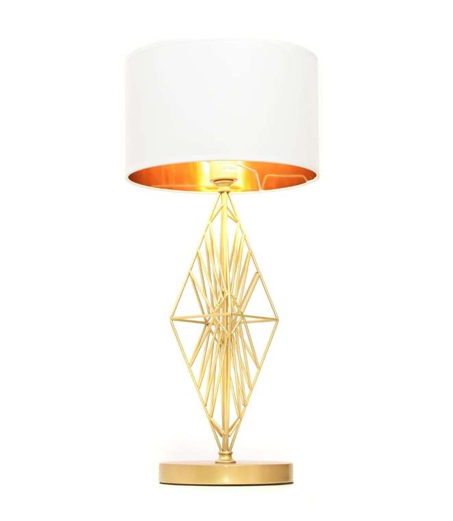 Настольная лампа Salvari бело-золотого цвета