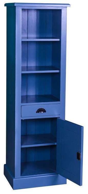 Шкаф для ванной Брюгге синего цвета