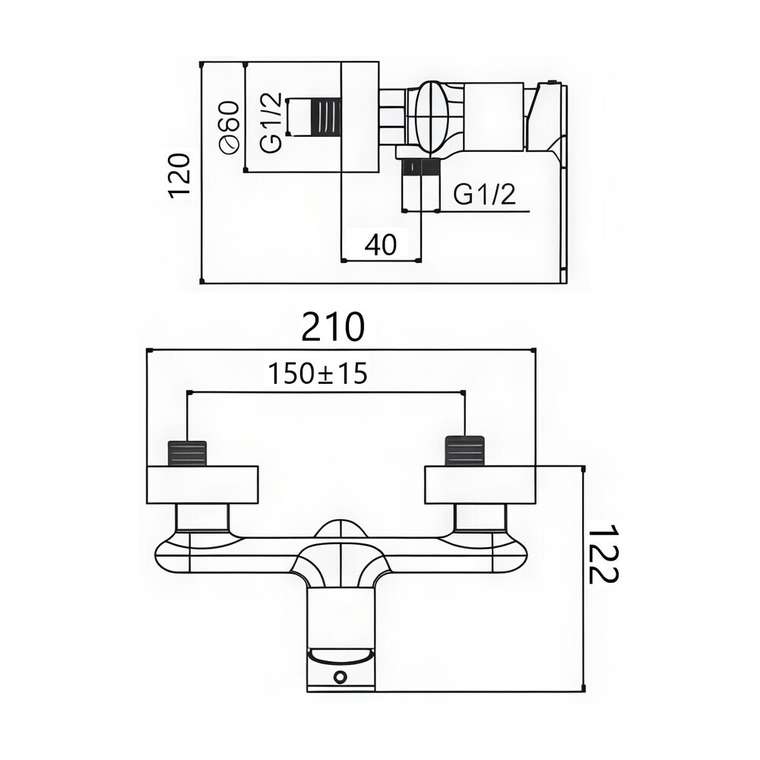 Смеситель для душа Maretti Aria AR35R845, хром