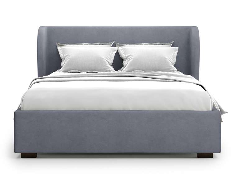 Кровать Tenno 140х200 серого цвета с подъемным механизмом 