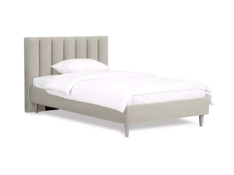 Кровать Prince Louis L 120х200 бежево-серого цвета 
