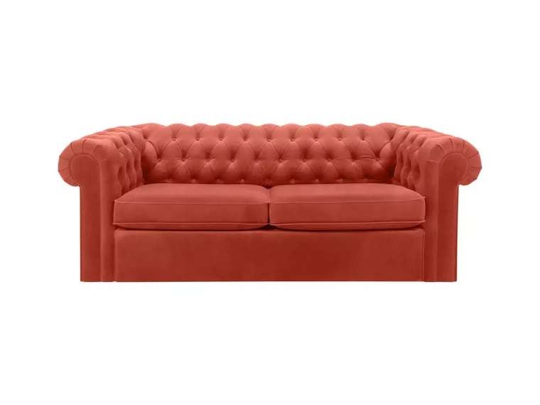 Диван Chesterfield корралового цвета