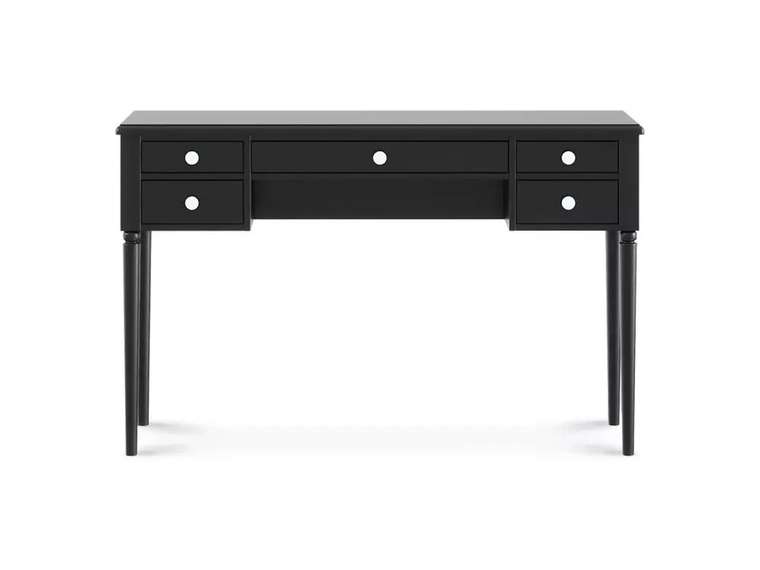 Туалетный столик Blues черного цвета с белыми ручками