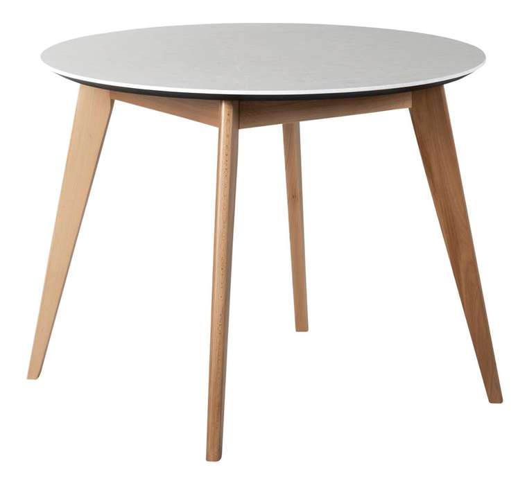 Стол обеденный Лунд цвета мрамор бьянко