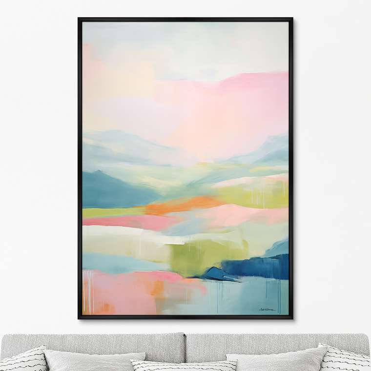 Репродукция картины Landscape collection, In pastel tone, No 1, 2024г.