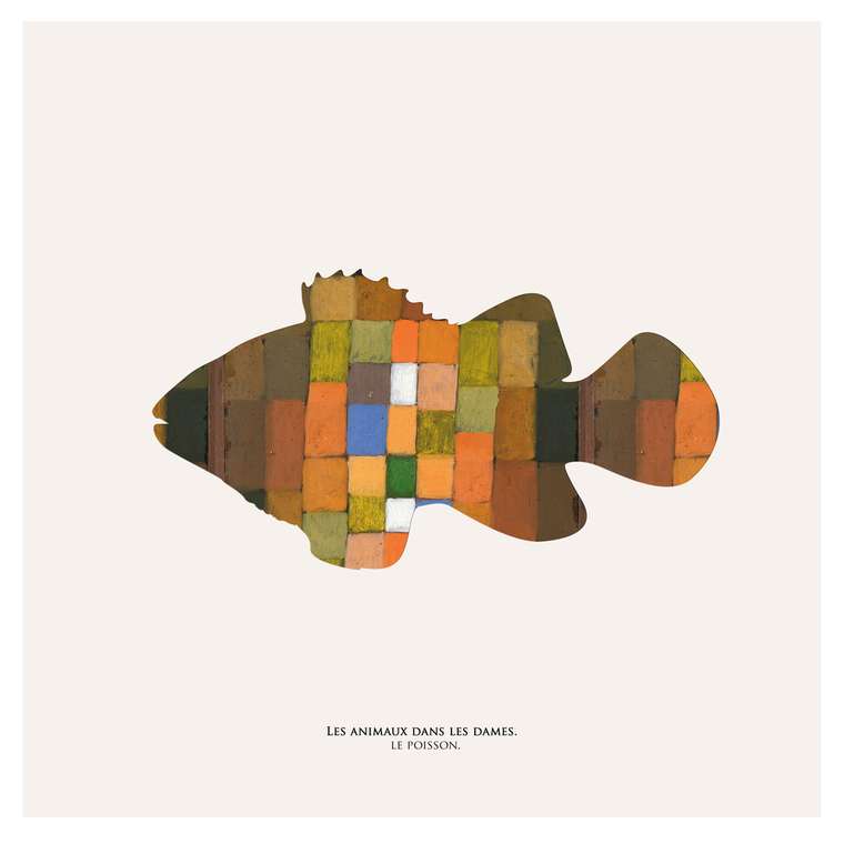 Картина (репродукция, постер): Рыба в шашках 
