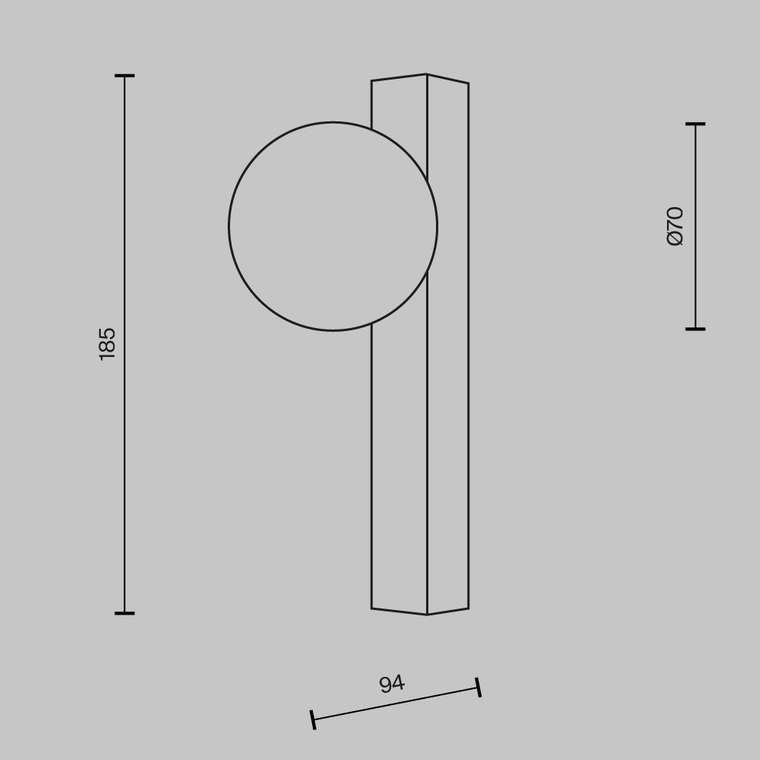 Настенный светильник (бра) Maytoni MOD464WL-L3BS3K Yora Modern