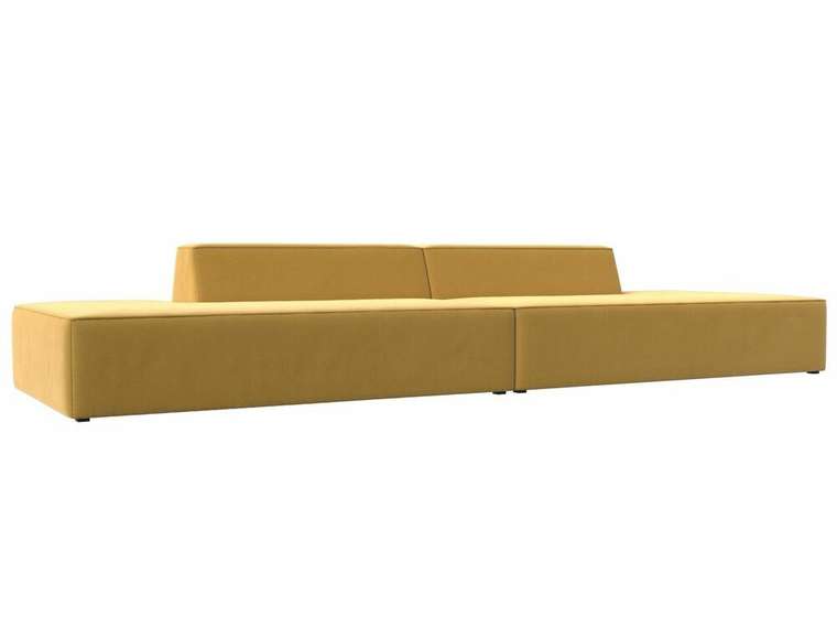 Прямой модульный диван Монс Лофт желтого цвета