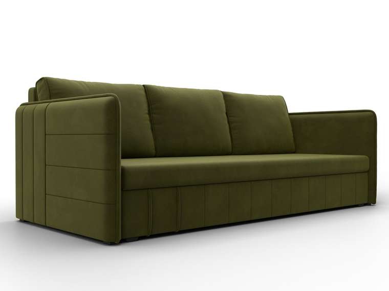 Прямой диван-кровать Слим зеленого цвета