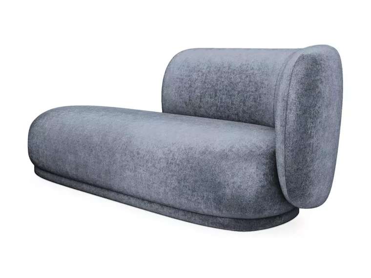 Кушетка-диван Lucca темно-серого цвета правая