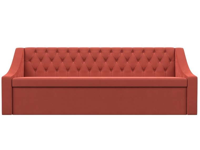 Кухонный прямой диван-кровать Мерлин кораллового цвета