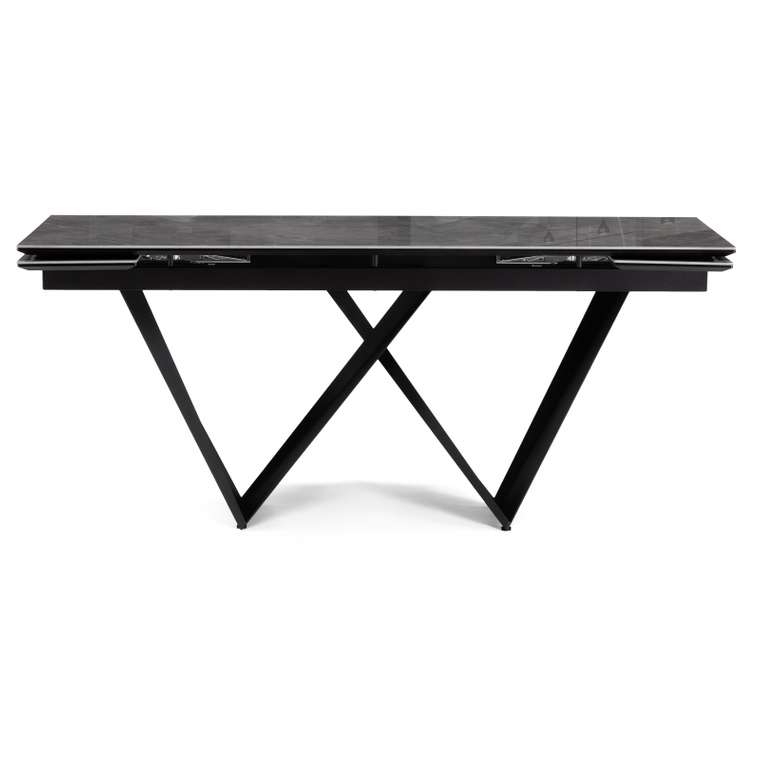 Раздвижной обеденный стол Бор серого цвета