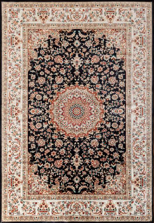 Ковер Silk marmion 160x230 черно-бежевого цвета
