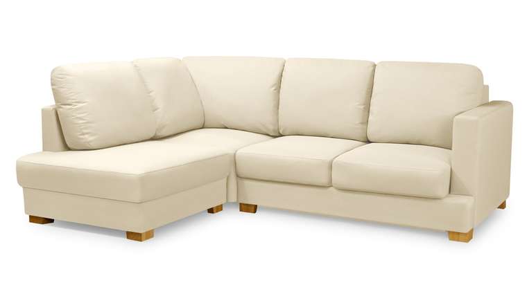 Угловой диван-кровать Плимут кремового цвета