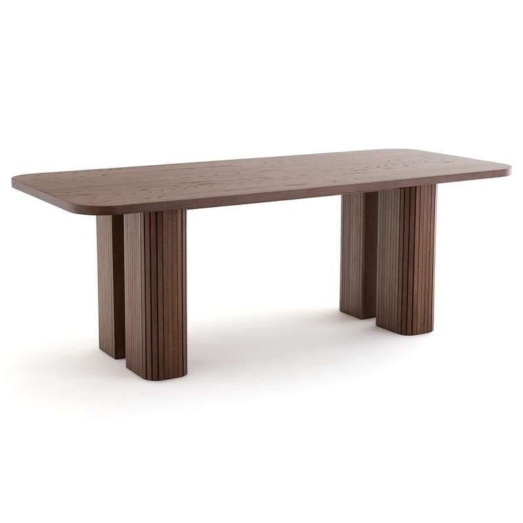 Стол обеденный прямоугольный Lazar коричневого цвета