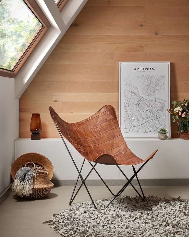 Стул-кресло Flynn Patchwork leather chair