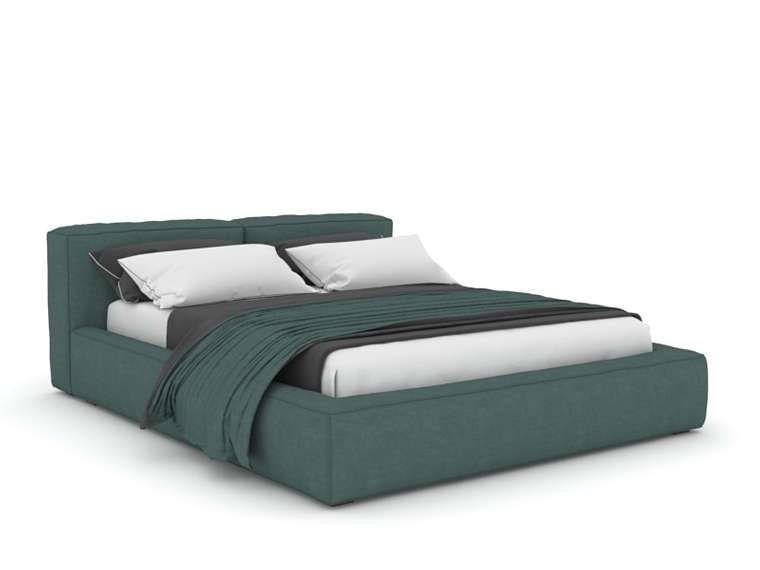 Кровать Ольборг Box High 160х200 серо-зеленого цвета с подъемным механизмом