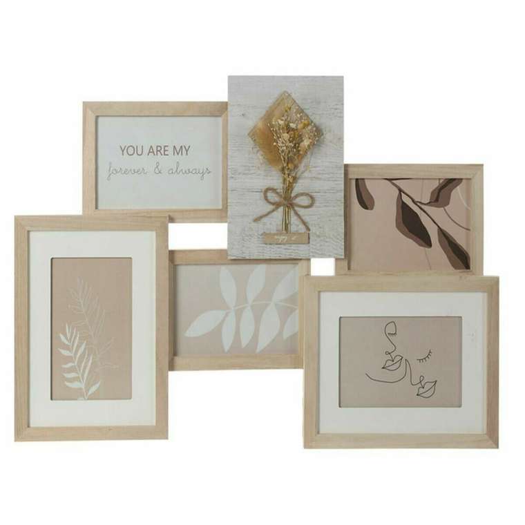 Фоторамка 54 x 2,4 x 36,7 cm Стеклянный Натуральный Shabby Chic