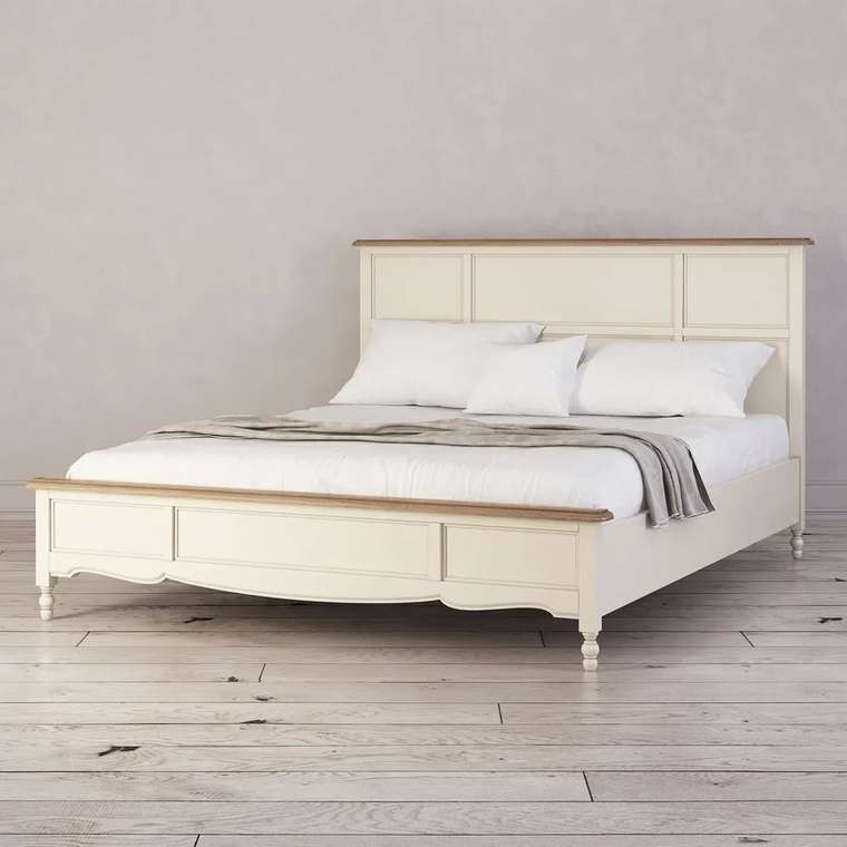 Кровать двуспальная Leblanc бежевого цвета 180х200