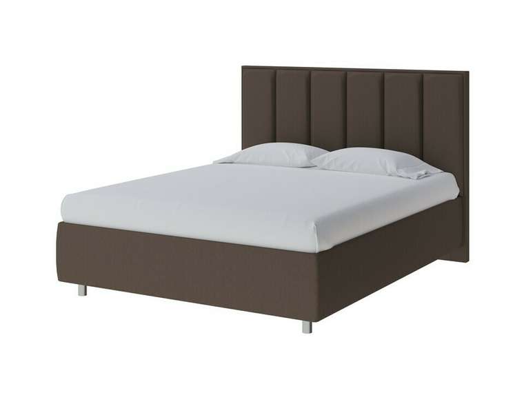 Кровать без основания Routa 200х200 коричневого цвета (рогожка)