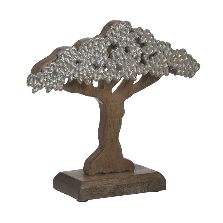Декор настольный Tree из алюминия и массива