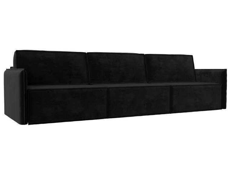 Прямой диван-кровать Либерти лонг черного цвета